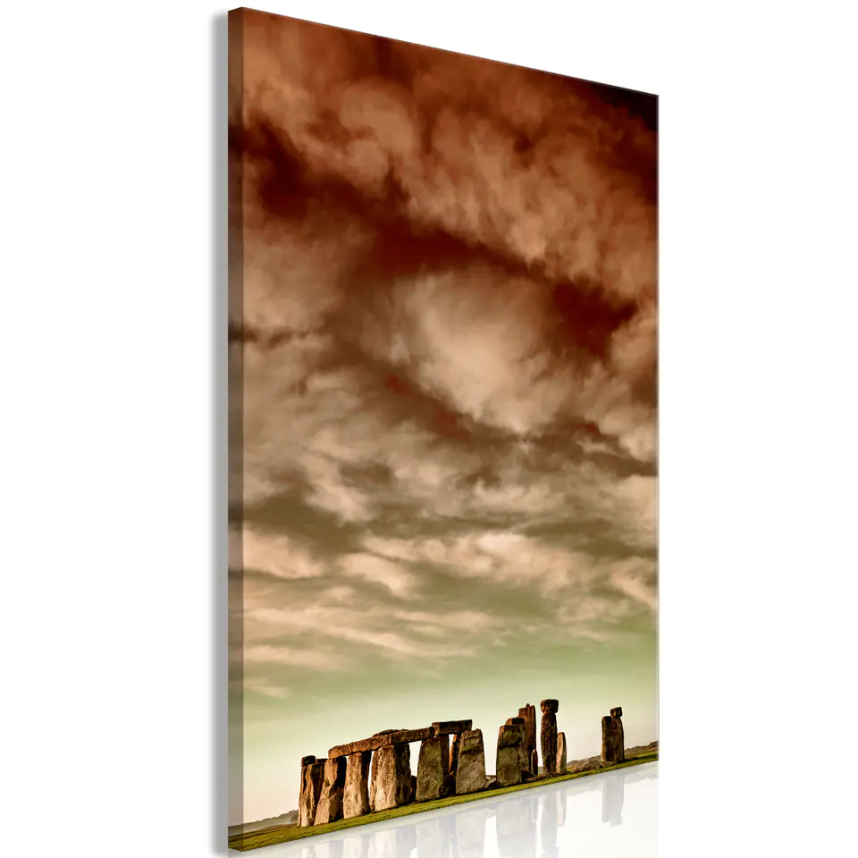 ⁨Obraz - Chmury nad Stonehenge (1-częściowy) pionowy (rozmiar 40x60, wykończenie Premium Print)⁩ w sklepie Wasserman.eu