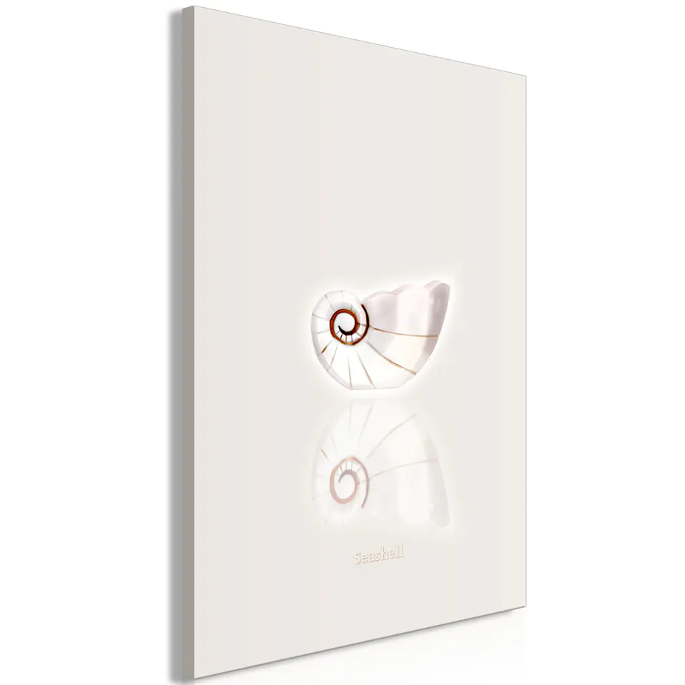 ⁨Obraz - Ceramiczna muszla (1-częściowy) pionowy (rozmiar 20x30, wykończenie Na płótnie włoskim)⁩ w sklepie Wasserman.eu