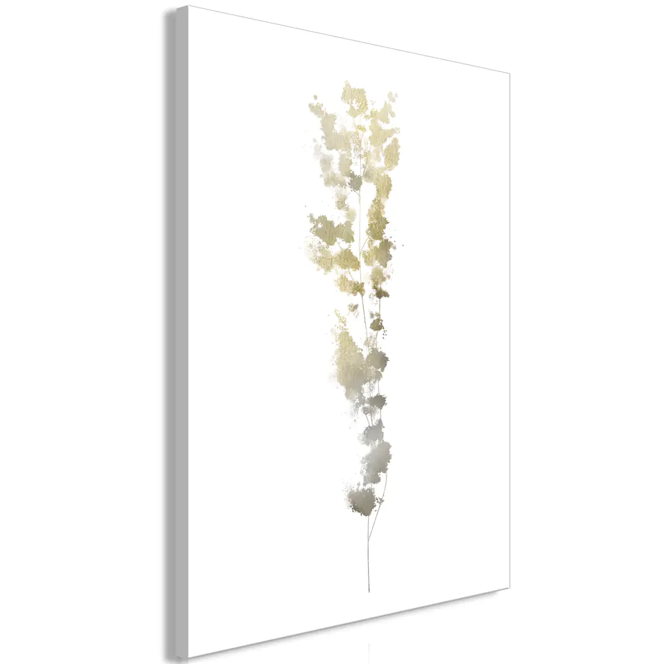 ⁨Obraz - Złota gałązka (1-częściowy) pionowy (rozmiar 80x120, wykończenie Na płótnie włoskim)⁩ w sklepie Wasserman.eu