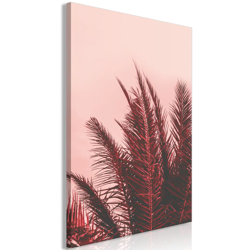 ⁨Painting - Palms at sunset (1-piece) vertical (size 60x90)⁩ at Wasserman.eu