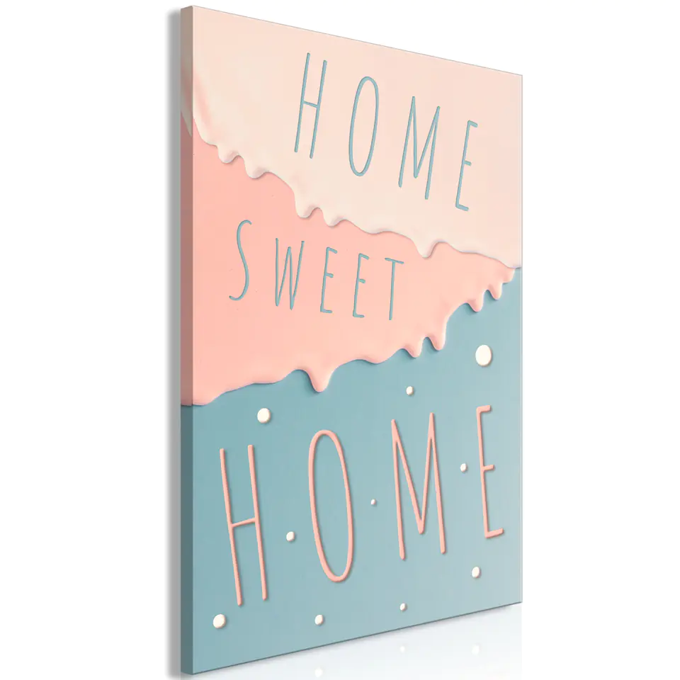 ⁨Obraz - Napisy: Home Sweet Home (1-częściowy) pionowy (rozmiar 80x120, wykończenie Standard)⁩ w sklepie Wasserman.eu