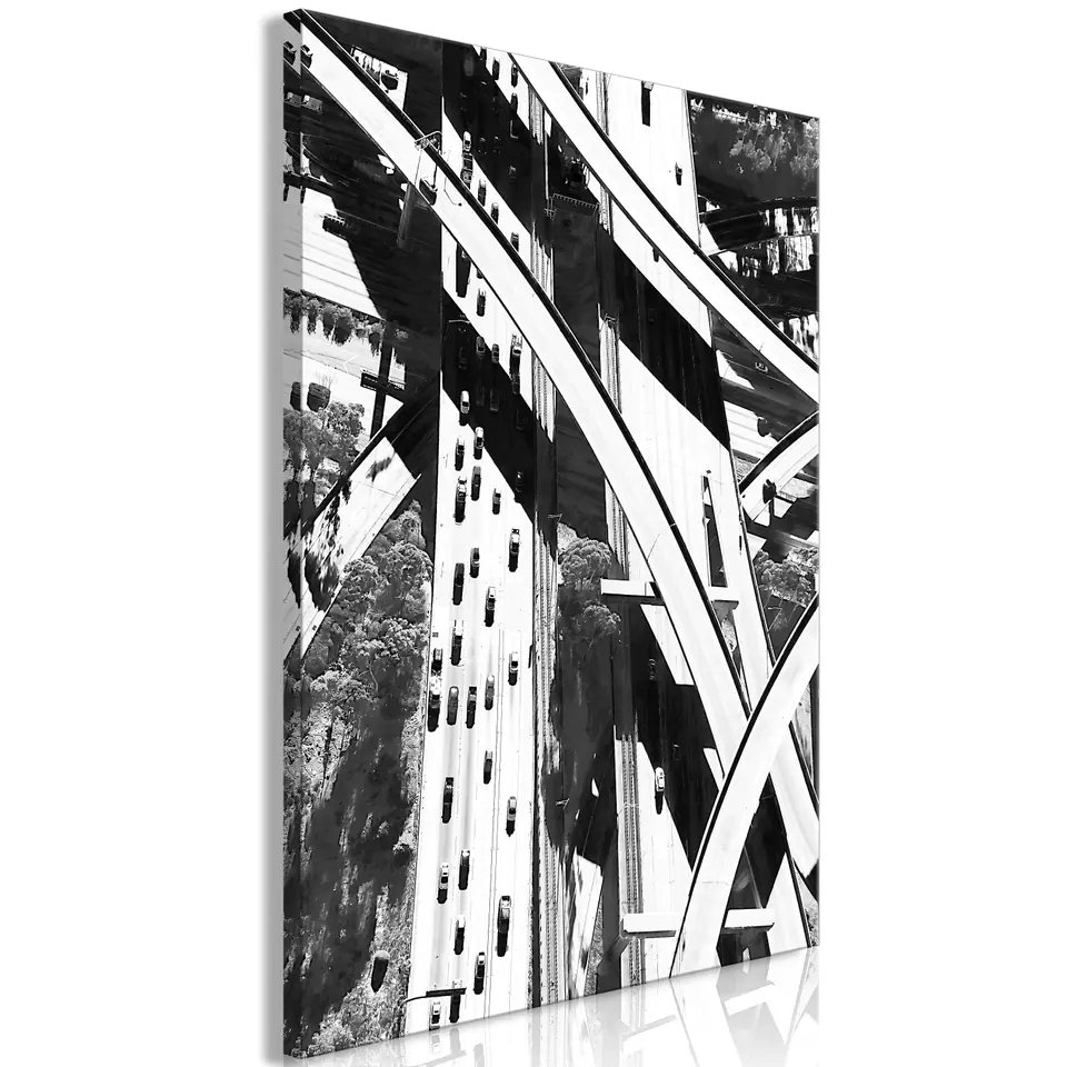 ⁨Obraz - Geometria miasta (1-częściowy) pionowy (rozmiar 40x60, wykończenie Premium Print)⁩ w sklepie Wasserman.eu