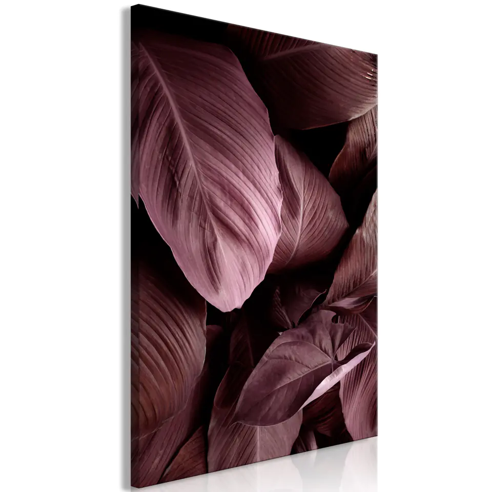 ⁨Obraz - Aksamitne liście (1-częściowy) pionowy (rozmiar 80x120, wykończenie Premium Print)⁩ w sklepie Wasserman.eu
