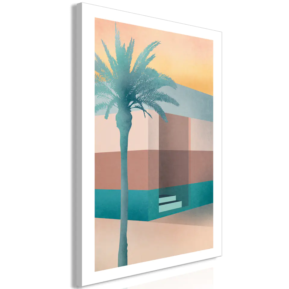 ⁨Obraz - Pastelowa uliczka (1-częściowy) pionowy (rozmiar 40x60, wykończenie Premium Print)⁩ w sklepie Wasserman.eu