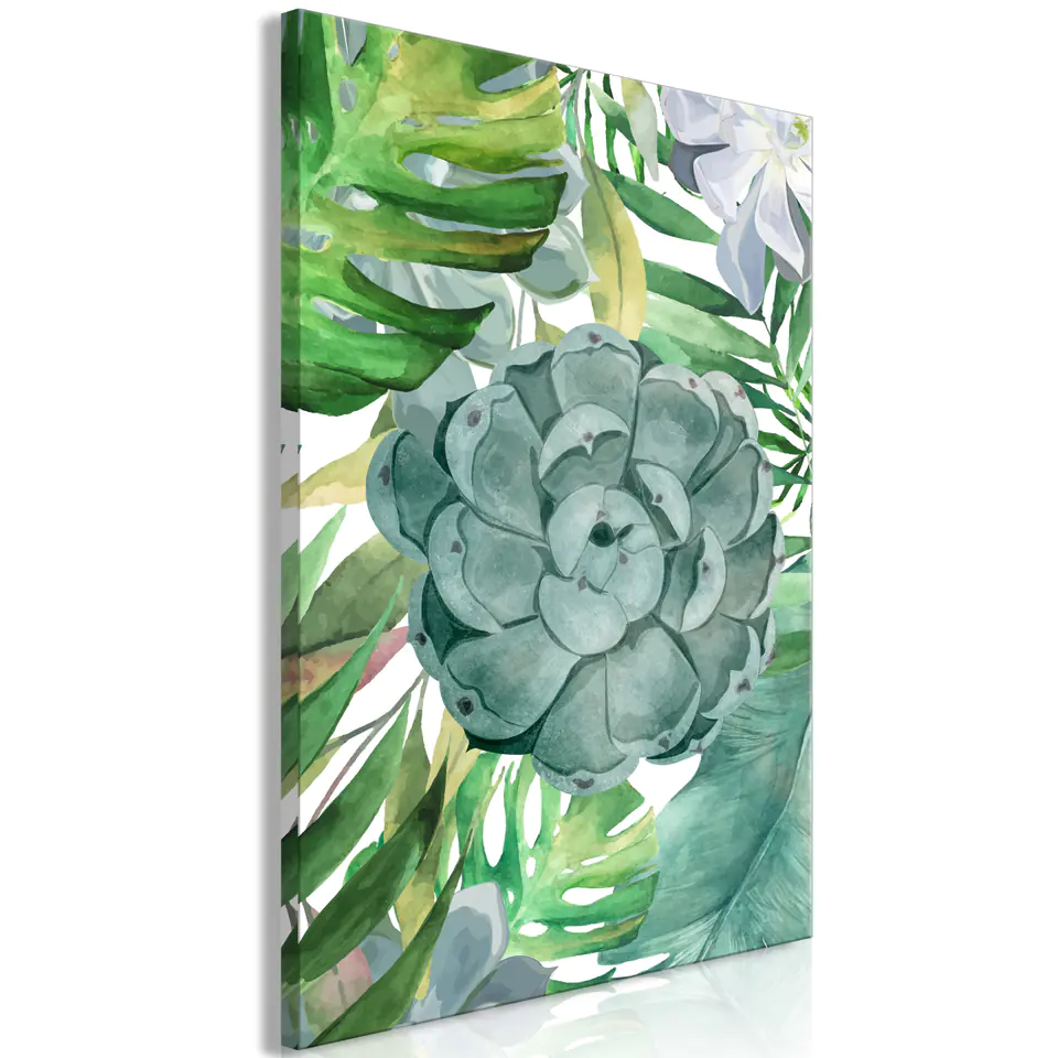 ⁨Obraz - Tropikalna flora (1-częściowy) pionowy (rozmiar 40x60, wykończenie Na płótnie włoskim)⁩ w sklepie Wasserman.eu