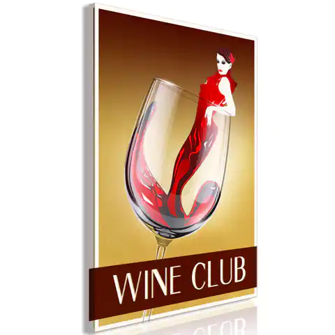 ⁨Obraz - Wine Club (1-częściowy) pionowy⁩ w sklepie Wasserman.eu