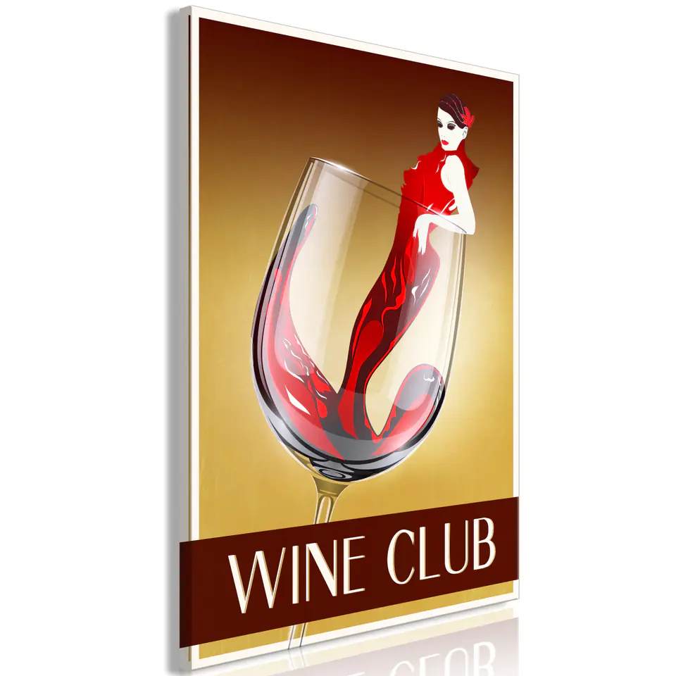 ⁨Obraz - Wine Club (1-częściowy) pionowy (rozmiar 60x90, wykończenie Standard)⁩ w sklepie Wasserman.eu
