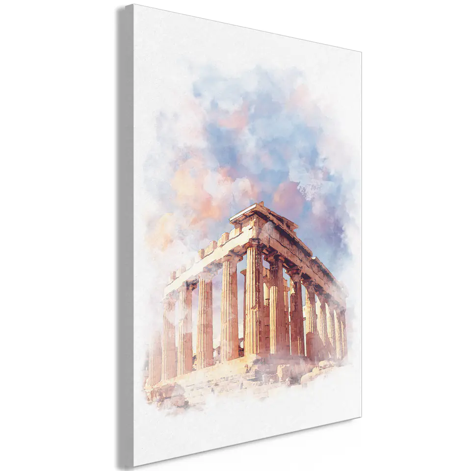⁨Obraz - Malowany Partenon (1-częściowy) pionowy (rozmiar 60x90, wykończenie Premium Print)⁩ w sklepie Wasserman.eu