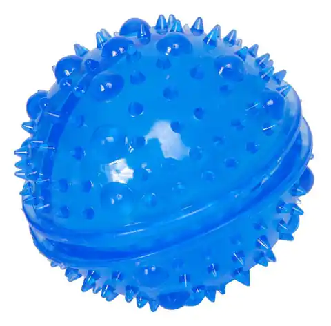 ⁨Dingo Zabawka dla psa - Smakowita piłka z kolcami 8cm niebieska⁩ w sklepie Wasserman.eu