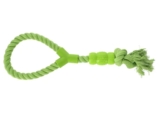 Dingo Zabawka dla psa - Sznur z gryzakiem Denta Fresh 41cm zielony w sklepie Wasserman.eu