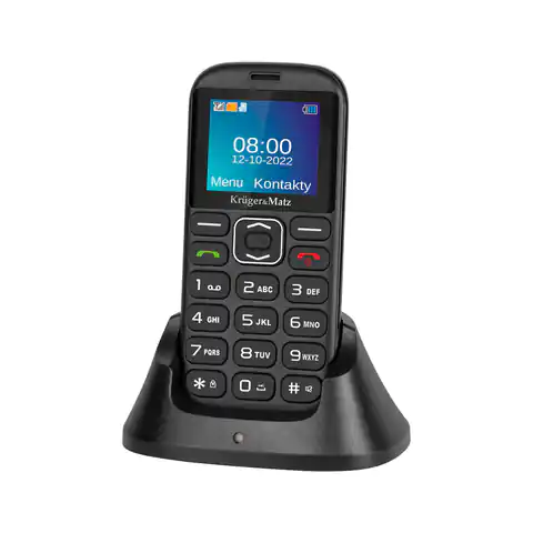 ⁨Kruger & Matz KM0921 4,5 cm (1.77") 72g Black, Senior phone⁩ at Wasserman.eu