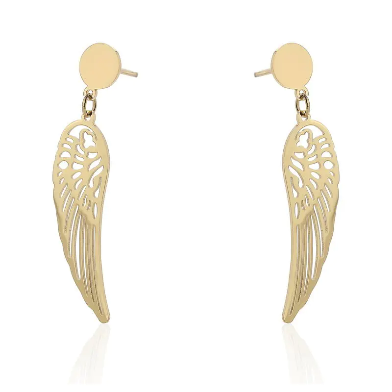 ⁨Jewellery - Stainless steel earrings - wings 1pair⁩ at Wasserman.eu