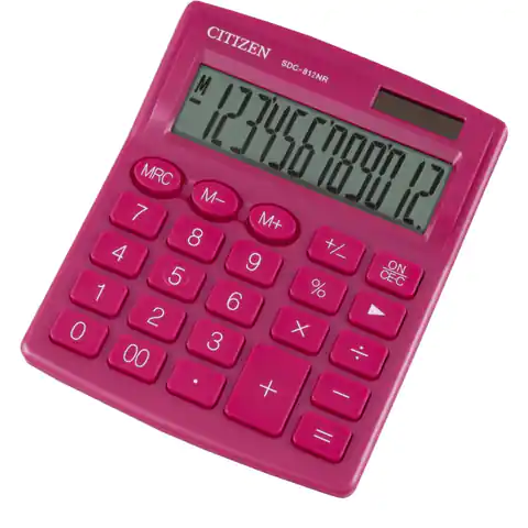 ⁨Kalkulator CITIZEN SDC-812-NR-PK różowy⁩ w sklepie Wasserman.eu