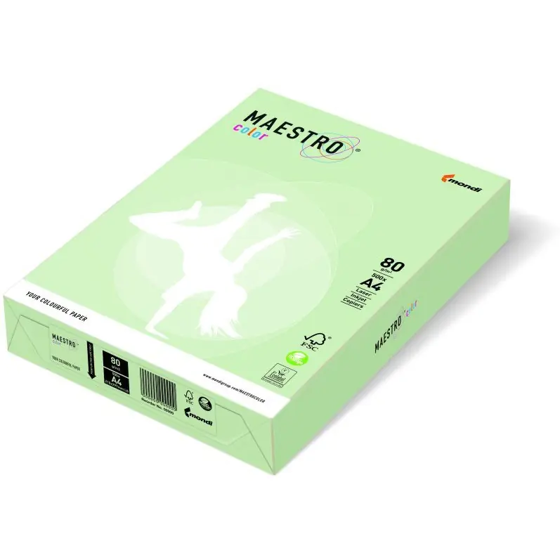 ⁨Photocopying paper A4 80g MAESTRO COLOR GN27 light green pastel⁩ at Wasserman.eu