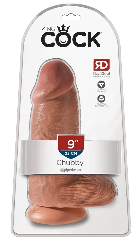 Dildo with Chubby suction cup 23 cm King Cock at Wasserman.eu