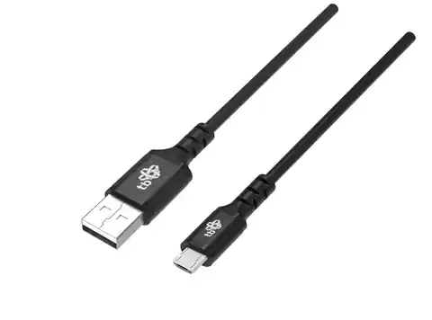 ⁨Kabel USB-Micro USB 1m silikonowy czarny Quick Charge⁩ w sklepie Wasserman.eu