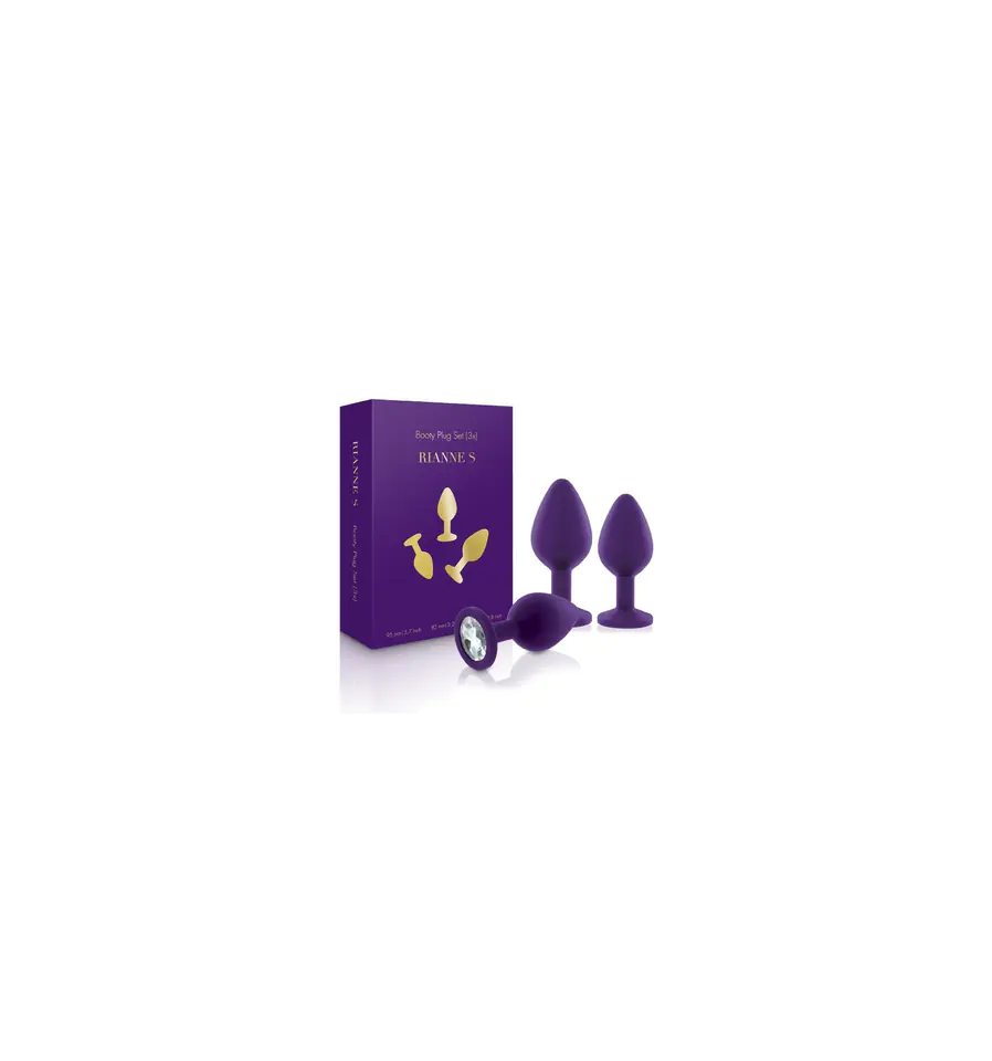 Rianne S - Booty Plug Set 3x Purple w sklepie Wasserman.eu