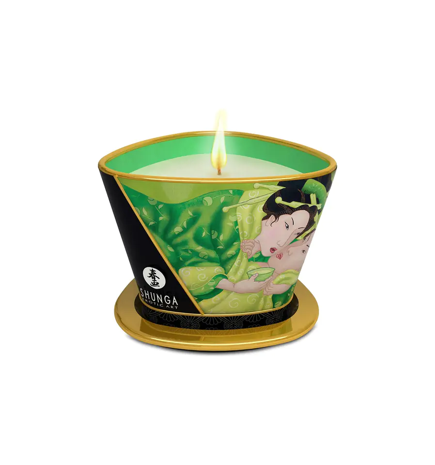 ⁨Shunga - Green Tea Massage Candle 170 ml⁩ w sklepie Wasserman.eu