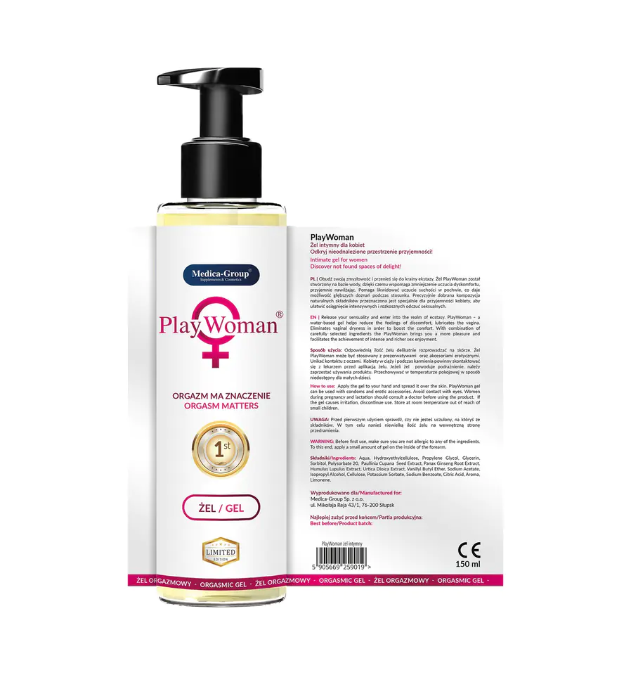 ⁨PlayWoman 150 ml - Żel pobudzający orgazm dla kobiet⁩ w sklepie Wasserman.eu