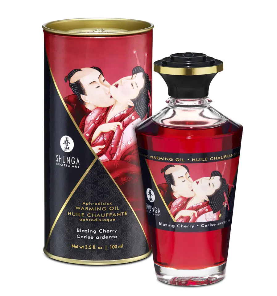 ⁨Shunga - Aphrodisiac Oil Blazing Cherry 100 ml⁩ w sklepie Wasserman.eu