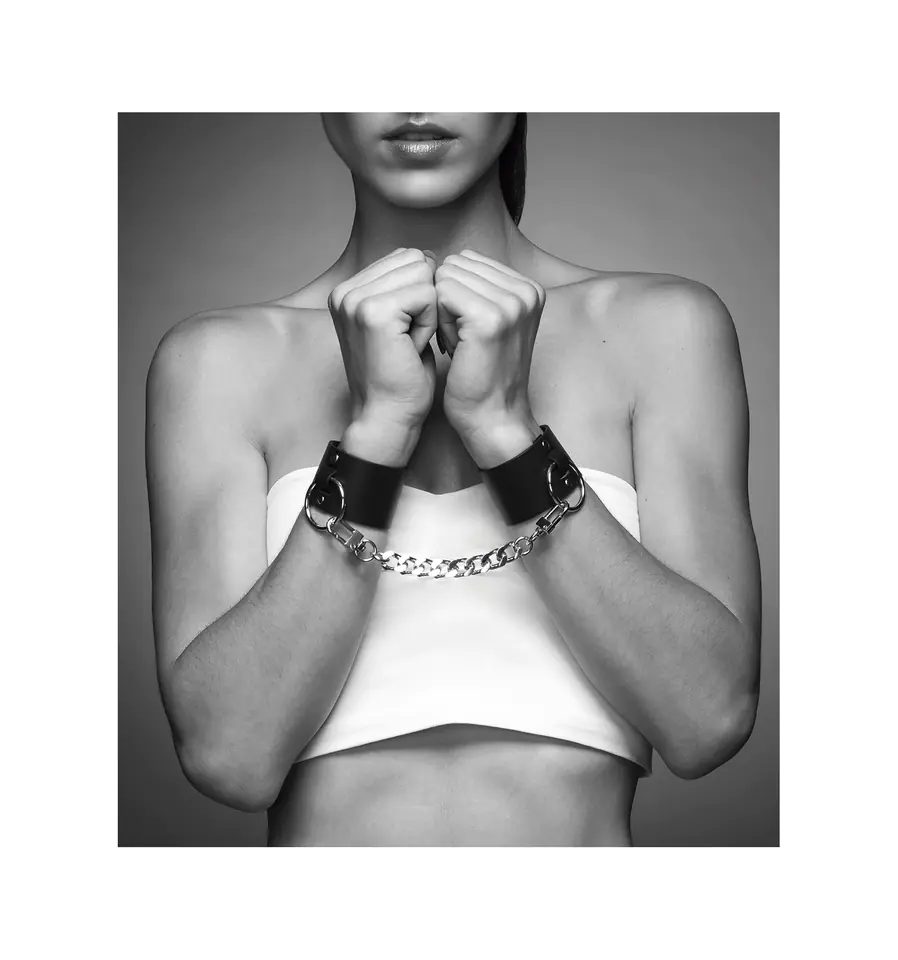 ⁨Bijoux Indiscrets - MAZE Wide Cuffs Black⁩ w sklepie Wasserman.eu