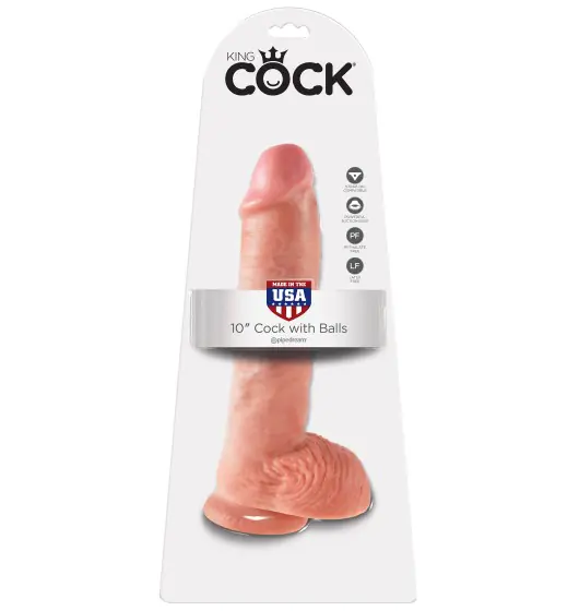 ⁨King Cock 10" Cock with Balls Flesh⁩ at Wasserman.eu