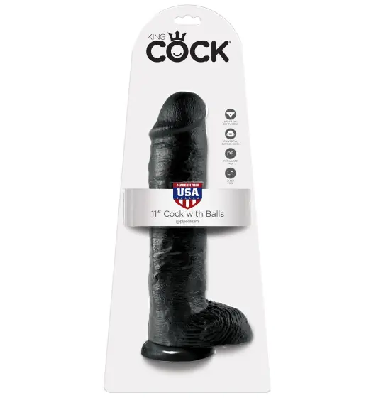 ⁨King Cock 11" Cock with Balls Black⁩ at Wasserman.eu