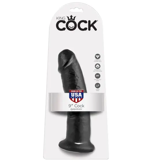 ⁨King Cock 9" Cock Black⁩ w sklepie Wasserman.eu