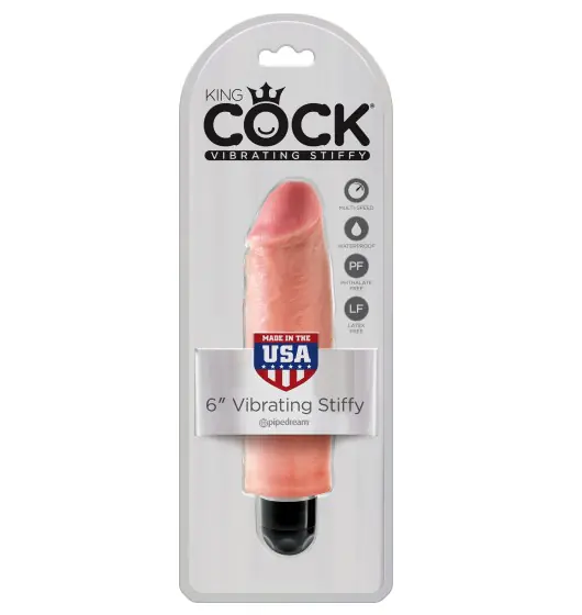 ⁨Kink Cock 6" Vibrating Stiffy Flesh⁩ w sklepie Wasserman.eu