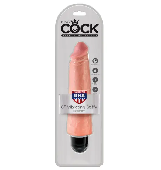 ⁨Kink Cock 8" Vibrating Stiffy Flesh⁩ w sklepie Wasserman.eu