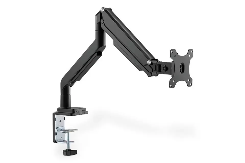 ⁨Single desk arm with 1xLCD terminal max. 32 inches max. 9 kg tilt and swivel 180 (PIVOT)⁩ at Wasserman.eu