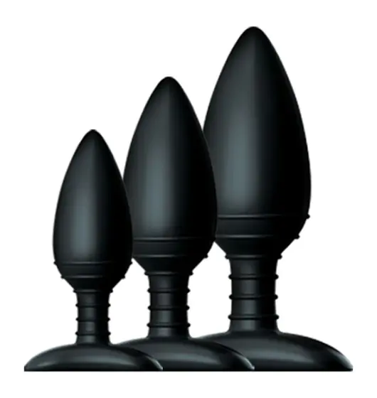 ⁨Nexus Butt Plug Trio 3 Solid Silicone Butt Plugs S M L⁩ w sklepie Wasserman.eu