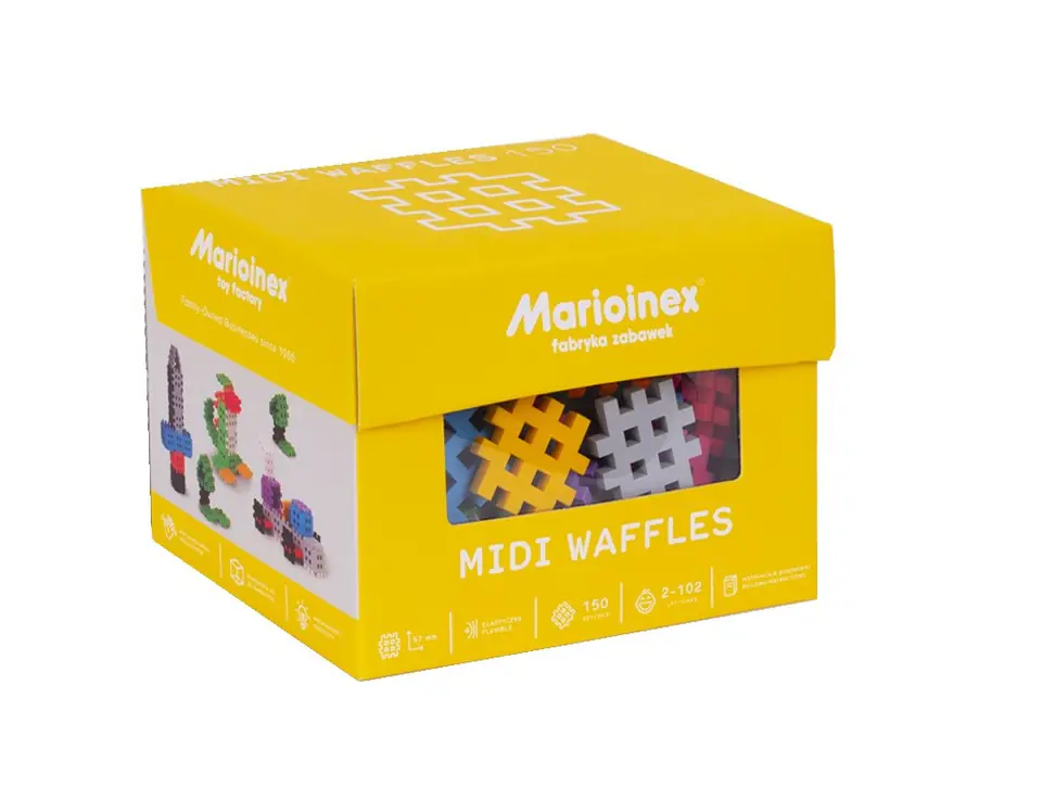 ⁨Construction blocks Midi Waffle Blocks 150 pieces⁩ at Wasserman.eu