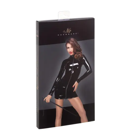 ⁨F187 PVC mini dress with black 2-way zipper in the front M⁩ at Wasserman.eu