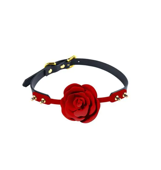 ⁨ZALO & UPKO Doll Series Rose Ball Gag Black Straps⁩ at Wasserman.eu