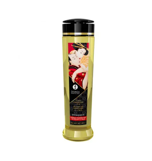 ⁨Shunga Erotic Massage Oil Romance / Sparkling Strawberry Wine 240ml⁩ w sklepie Wasserman.eu