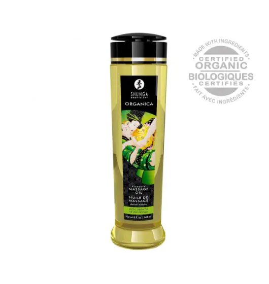 ⁨Shunga Natural Massage Oil Organica Green Tea 240ml⁩ at Wasserman.eu