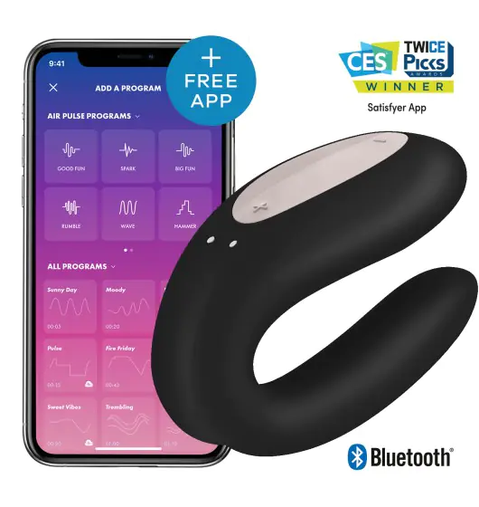 ⁨Satisfyer Double Joy Black incl. Bluetooth and App⁩ w sklepie Wasserman.eu