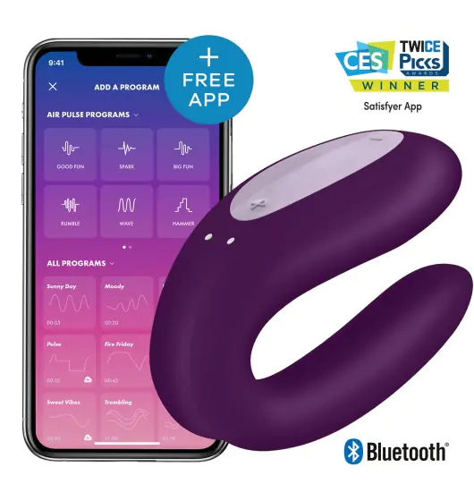 ⁨Satisfyer Double Joy Violet incl. Bluetooth and App⁩ at Wasserman.eu