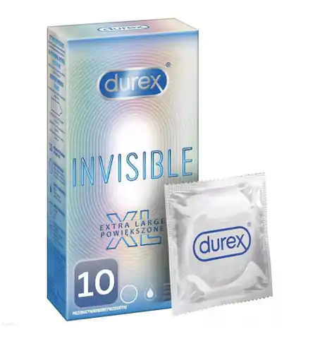 ⁨Durex Invisible XL Powiększone 10 szt.⁩ w sklepie Wasserman.eu