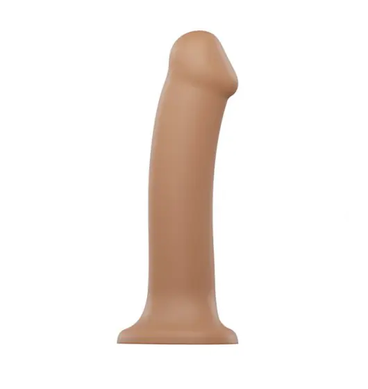 ⁨Silicone Bendable Dildo Double Density Caramel XL⁩ w sklepie Wasserman.eu