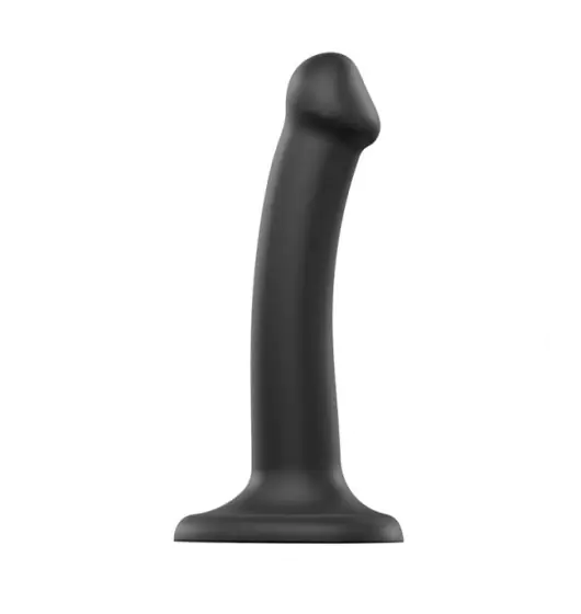 ⁨Silicone Bendable Dildo Double Density Black S⁩ at Wasserman.eu