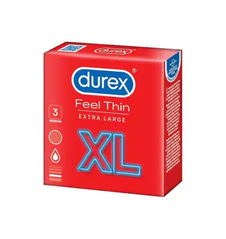 ⁨Durex Feel Thin XL 3 szt.⁩ w sklepie Wasserman.eu