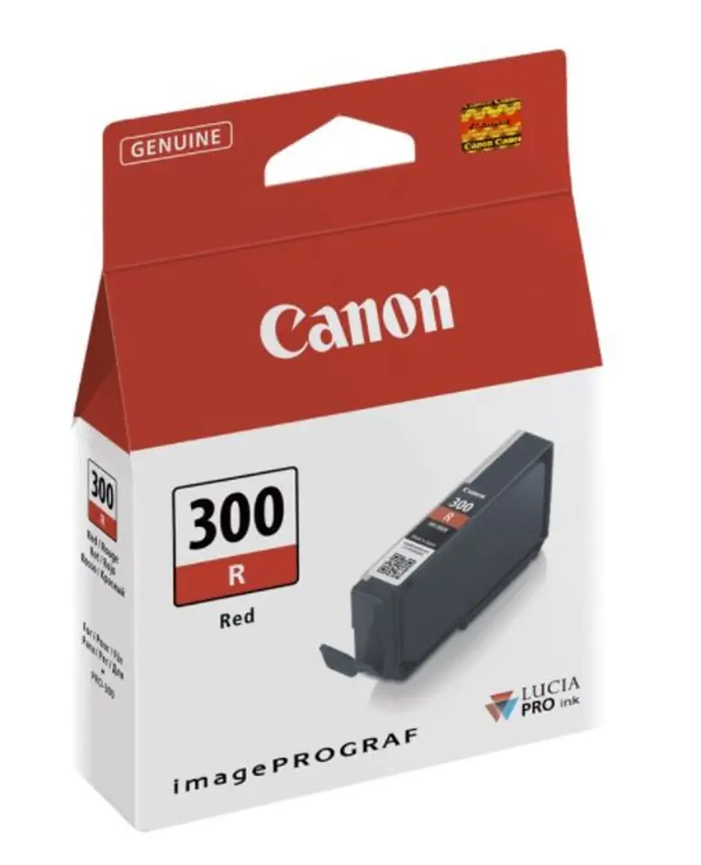 ⁨Canon oryginalny ink / tusz PFI300R, red, 14,4ml, 4199C001, Canon imagePROGRAF PRO-300⁩ w sklepie Wasserman.eu