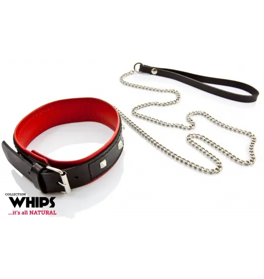 ⁨Whips Women's collar 4 cm with leash⁩ at Wasserman.eu
