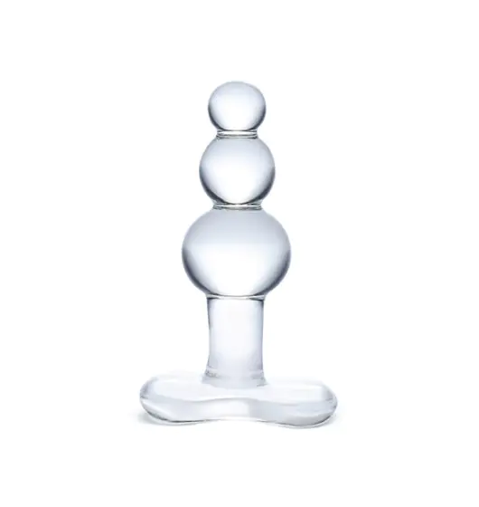 ⁨Glas - Beaded Glass Butt Plug With Tapered Base⁩ w sklepie Wasserman.eu