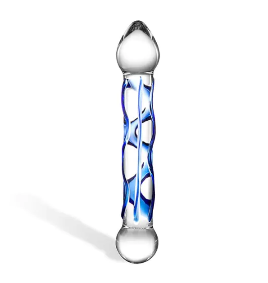 ⁨Glas - Full Tip Textured Glass Dildo⁩ at Wasserman.eu