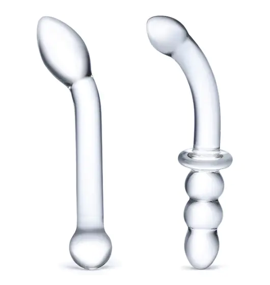 ⁨Glas - G-Spot Pleasure Glass Dildo Set 2 pcs⁩ w sklepie Wasserman.eu