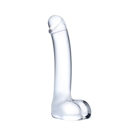 ⁨Glas - Realistic Curved Glass G-Spot Dildo⁩ w sklepie Wasserman.eu