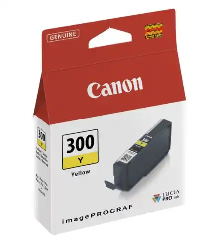 ⁨Canon oryginalny ink / tusz PFI300Y, yellow, 14,4ml, 4196C001, Canon imagePROGRAF PRO-300⁩ w sklepie Wasserman.eu